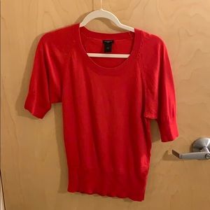 Ann Taylor Red Crewneck Sweater